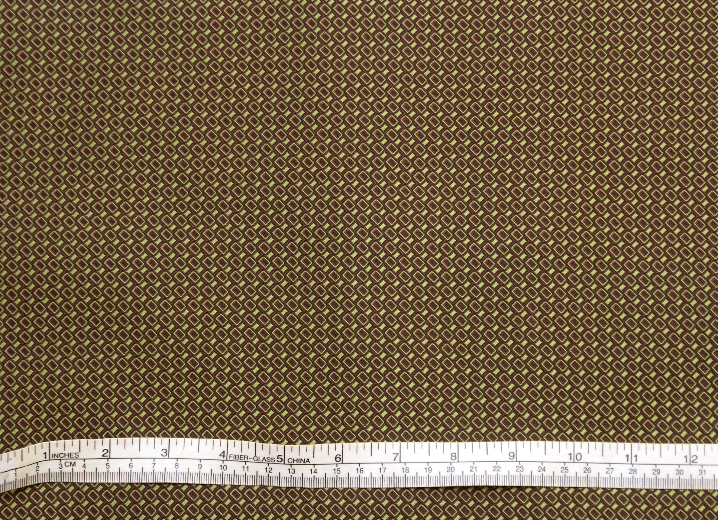Moss Green Ornament Silk Fabric