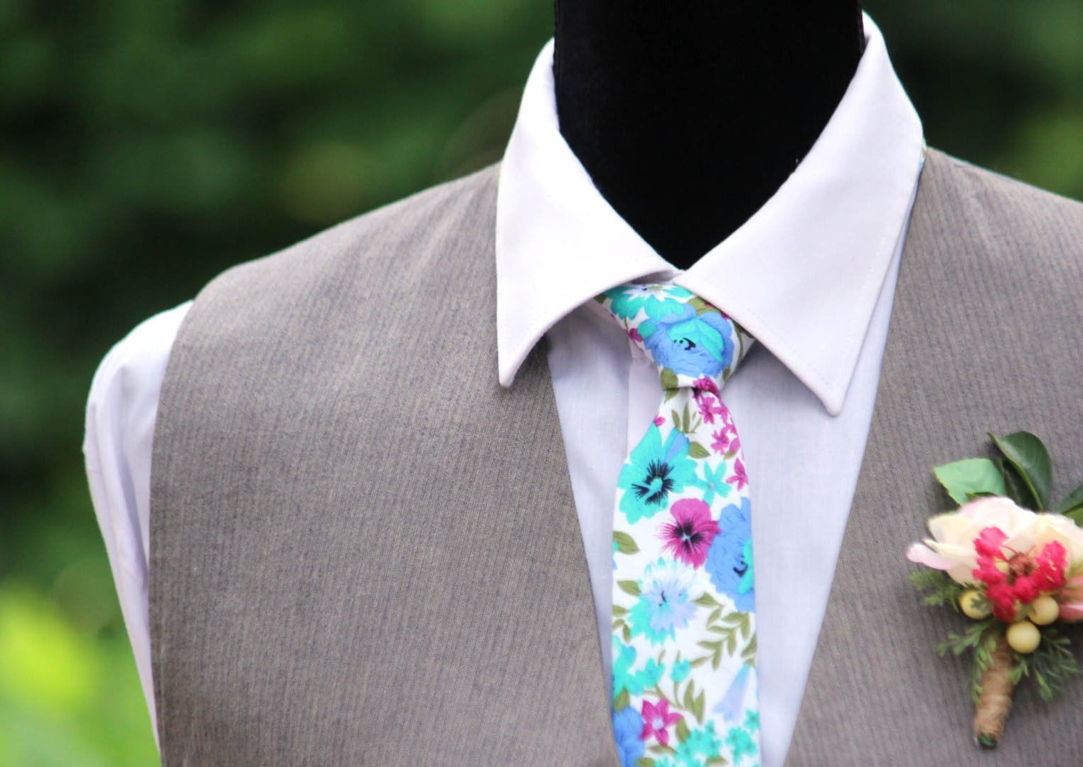 Cotton Floral Necktie