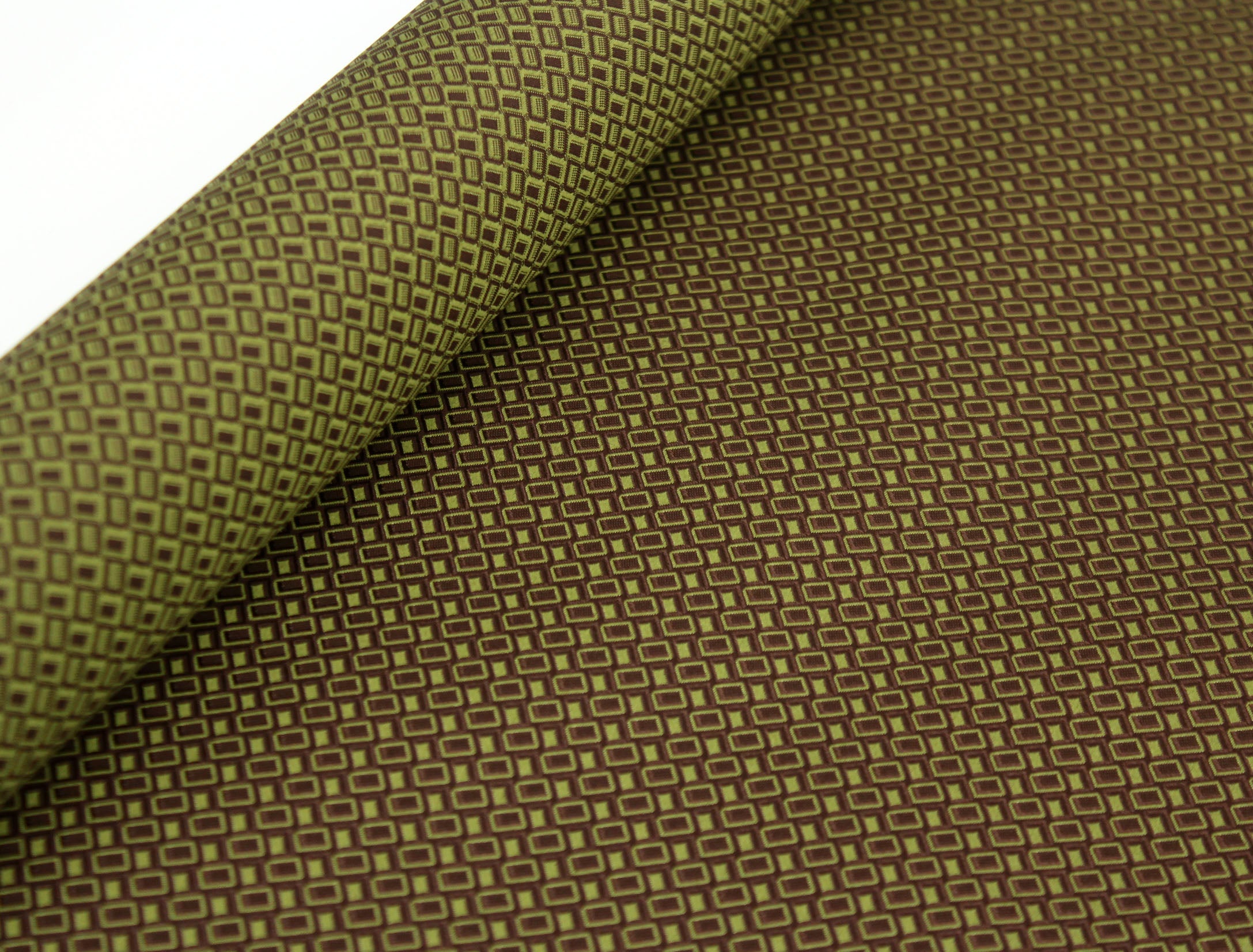Moss Green Ornament Silk Fabric