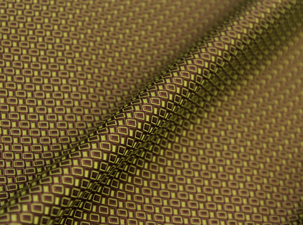 Moss Green Ornament Silk Fabric