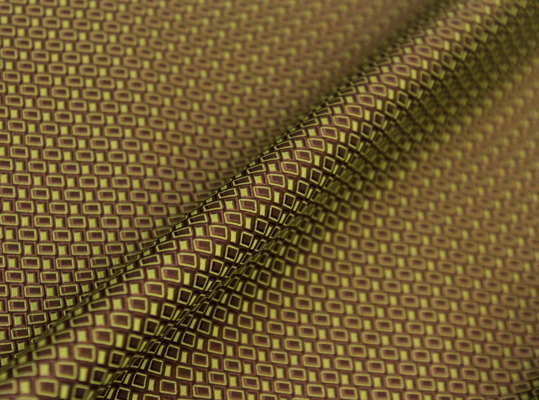 Moss Green Ornament Silk Fabric