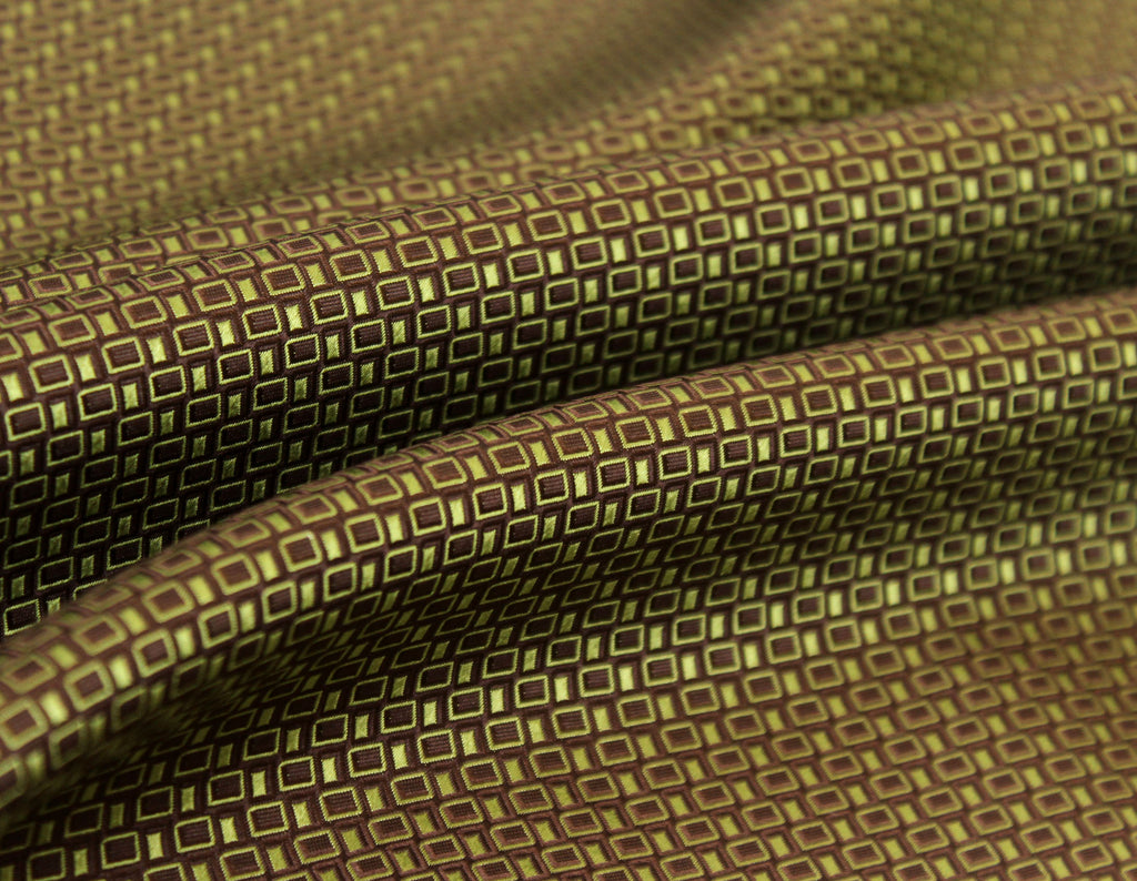 Moss Green Ornament Silk Fabric
