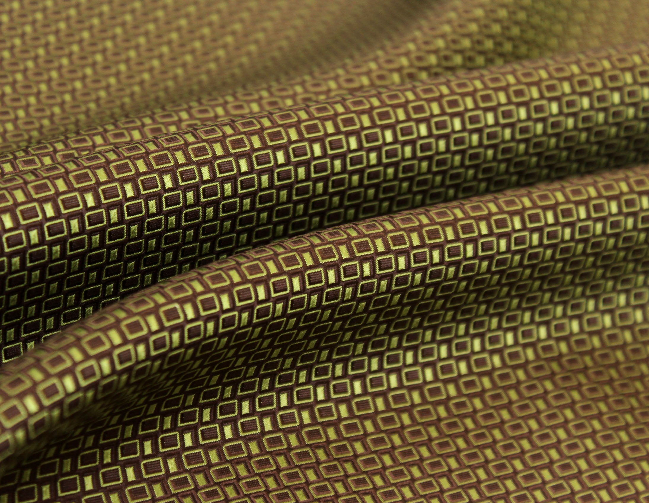 Moss Green Ornament Silk Fabric