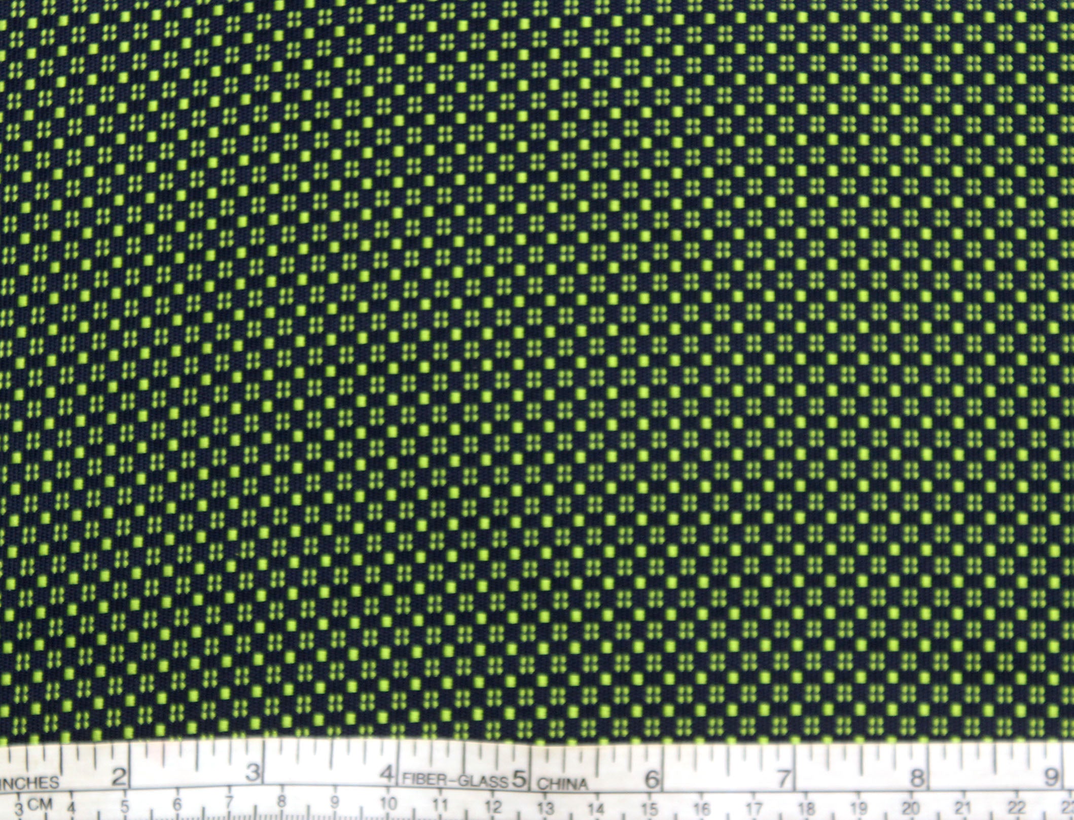 Green Navy Ornament Silk Fabric