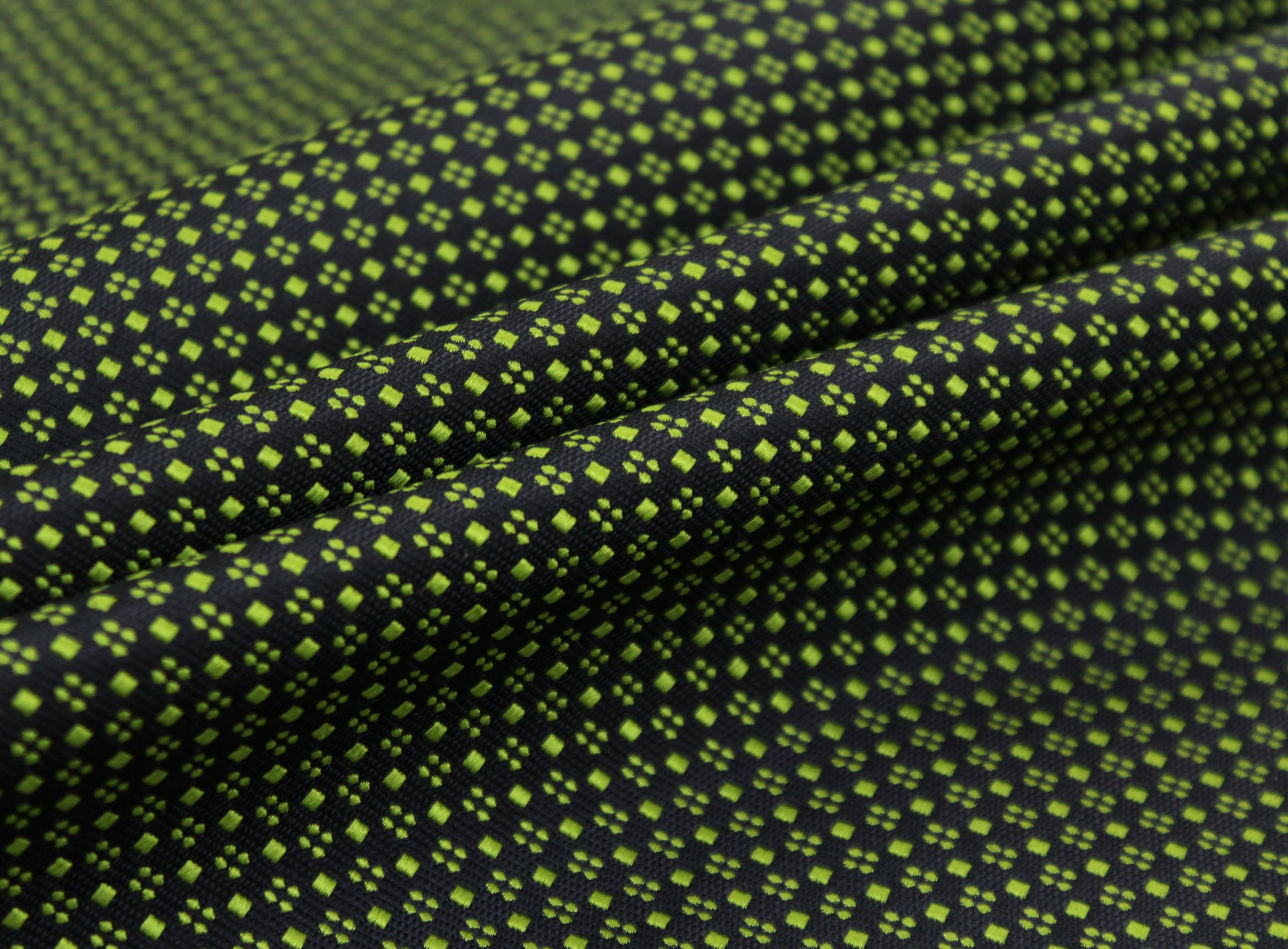 Green Navy Ornament Silk Fabric