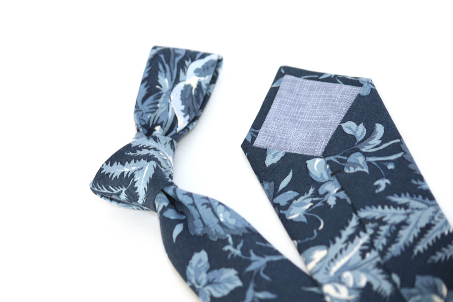 Dusty Blue Floral Necktie