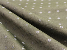 Load image into Gallery viewer, Sage Green with Lavender Flowers Silk Fabric
