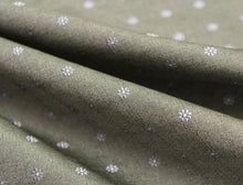 Load image into Gallery viewer, Sage Green with Lavender Flowers Silk Fabric
