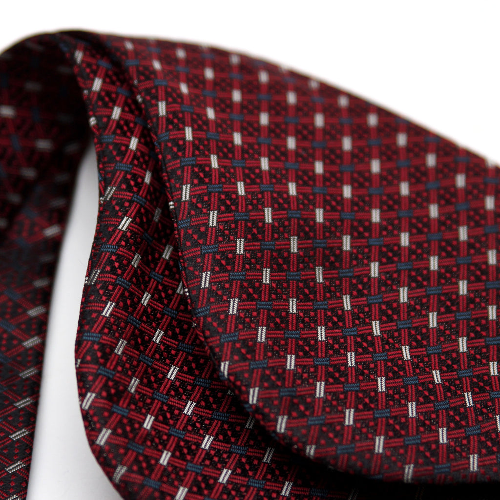Details of fabric Maroon Red Silk Large Butterfly Self-Tie Bow Tie