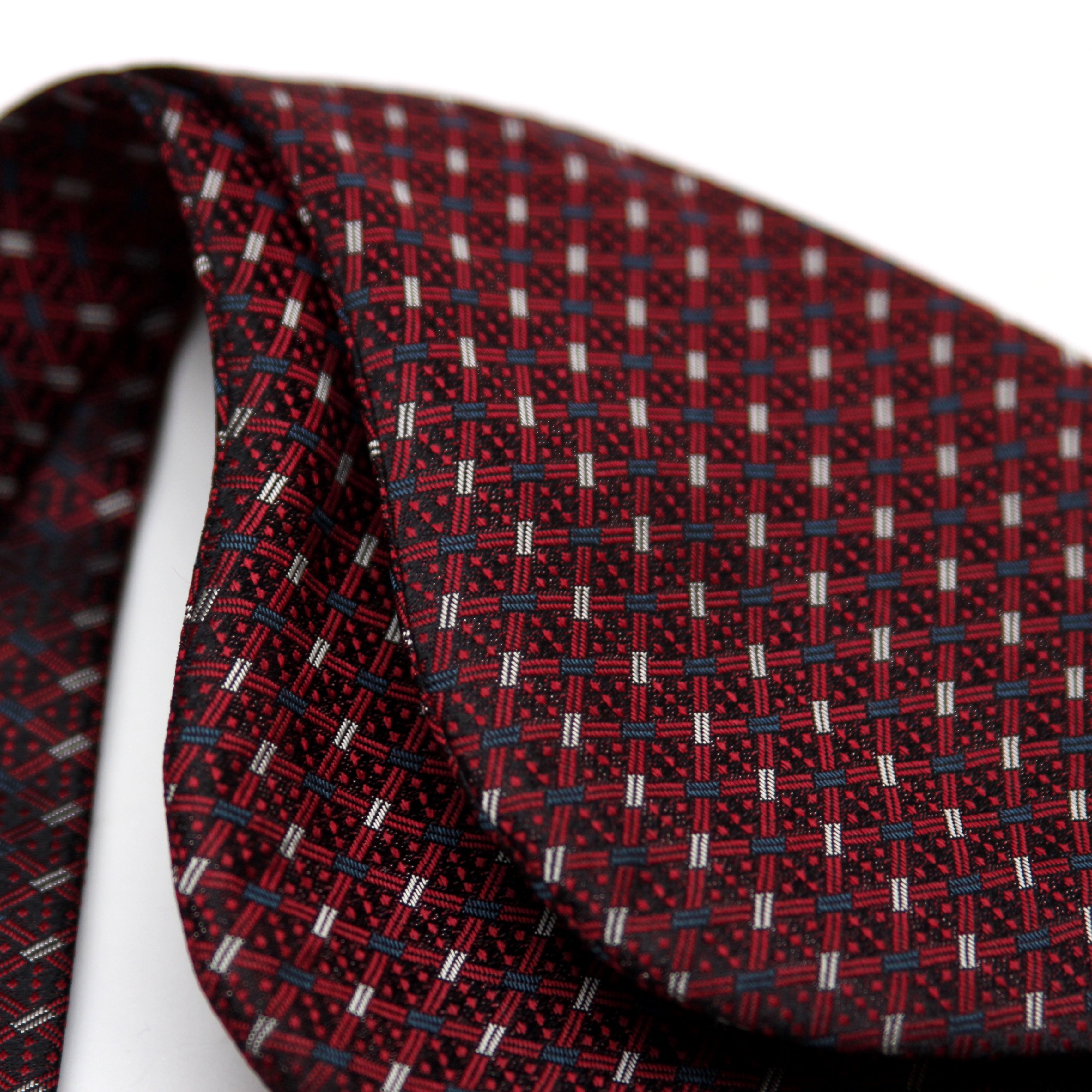 Details of fabric Maroon Red Silk Large Butterfly Self-Tie Bow Tie