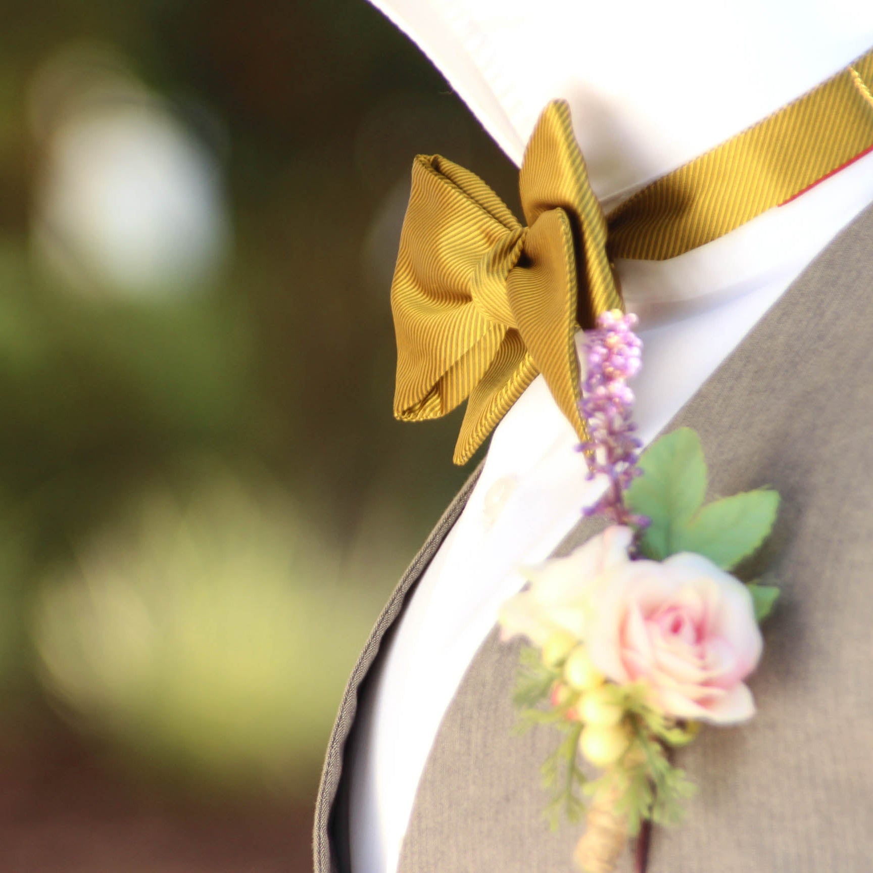 Mustard Gold Self-Tied Silk Bow Tie | Camellucci