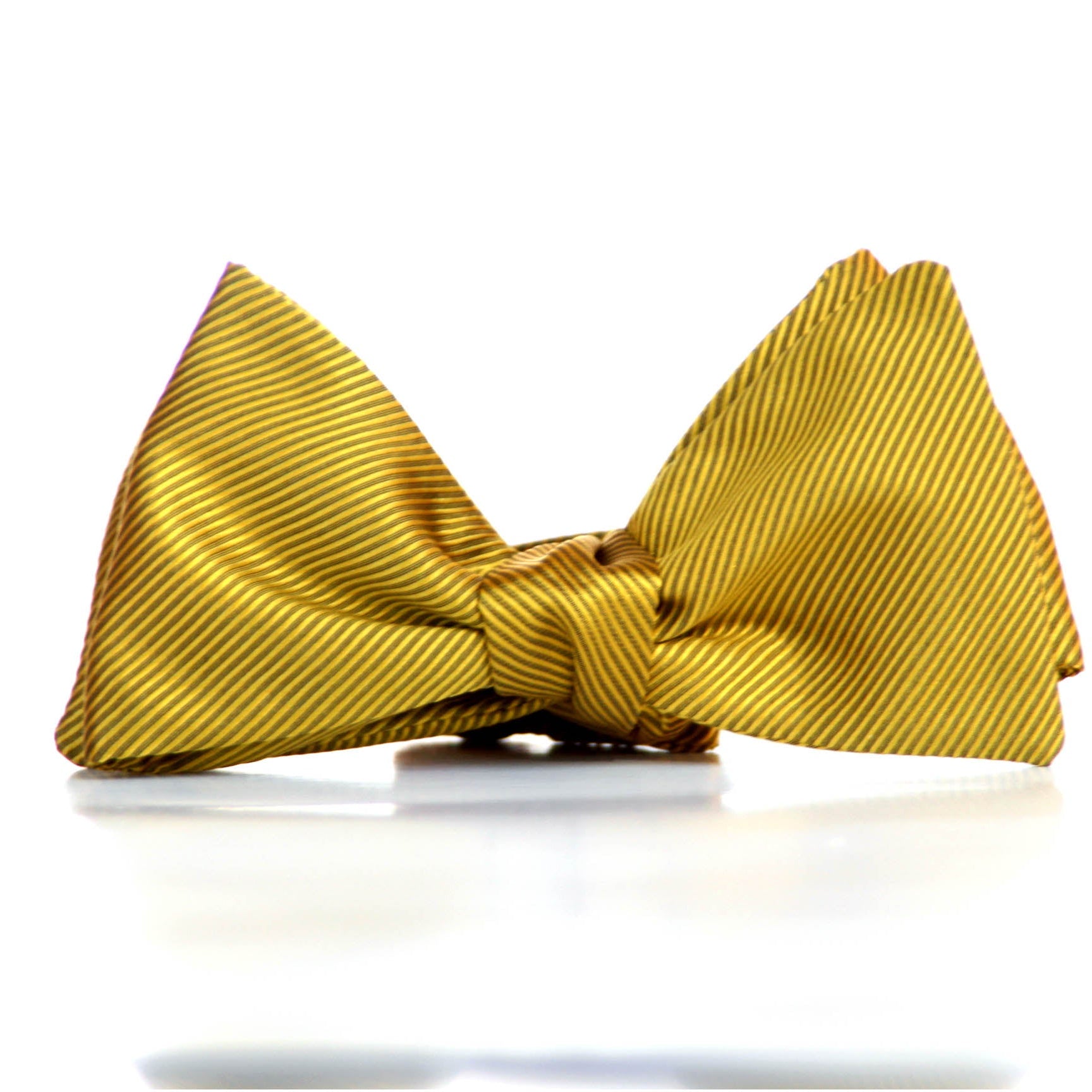 Mustard Gold Self-Tied Silk Bow Tie | Camellucci
