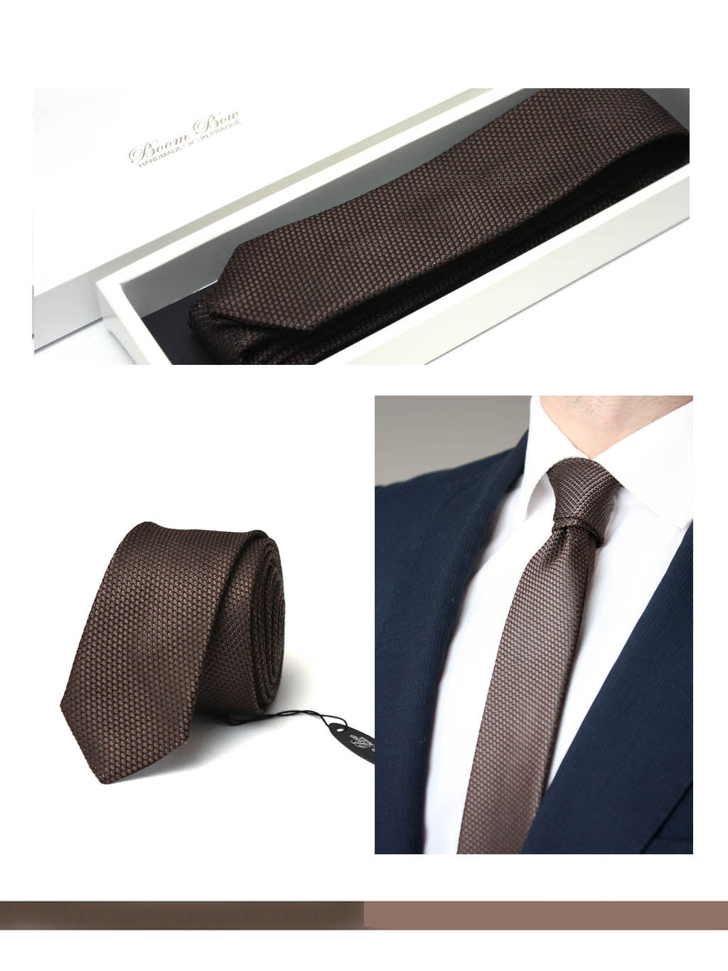 Brown Silk Necktie