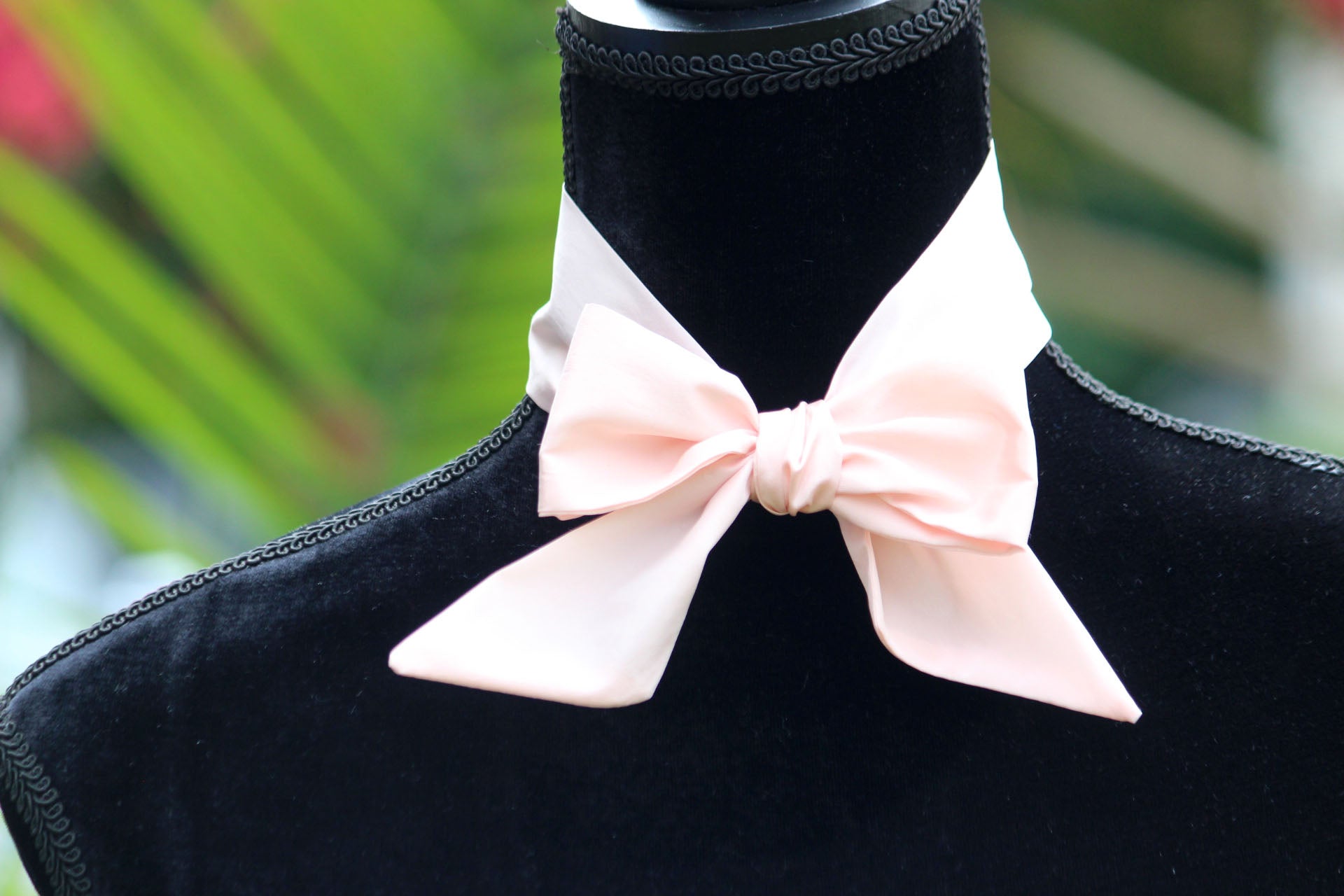 Light Pink Silk Skinny Scarf