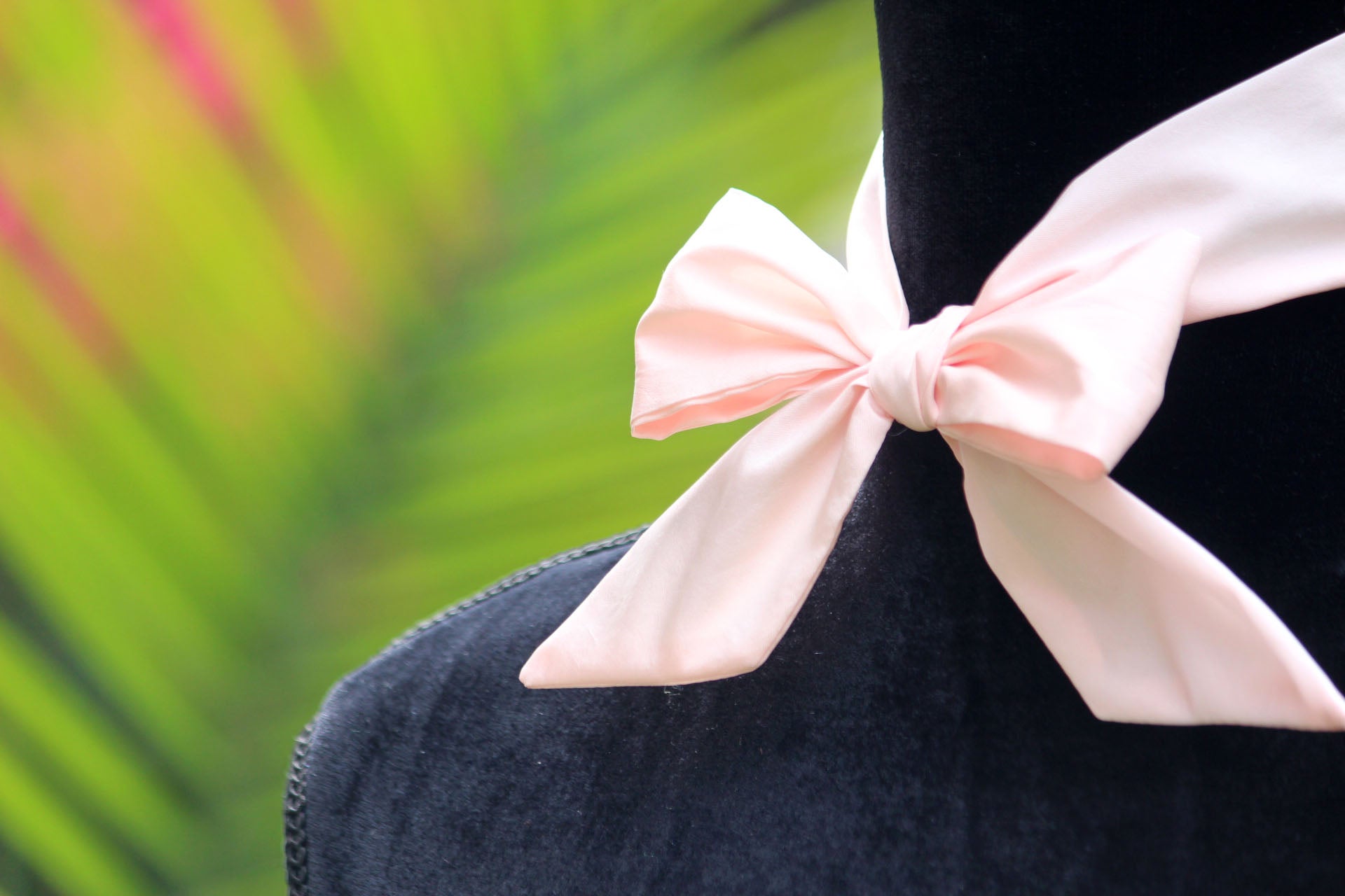 Light Pink Silk Skinny Scarf