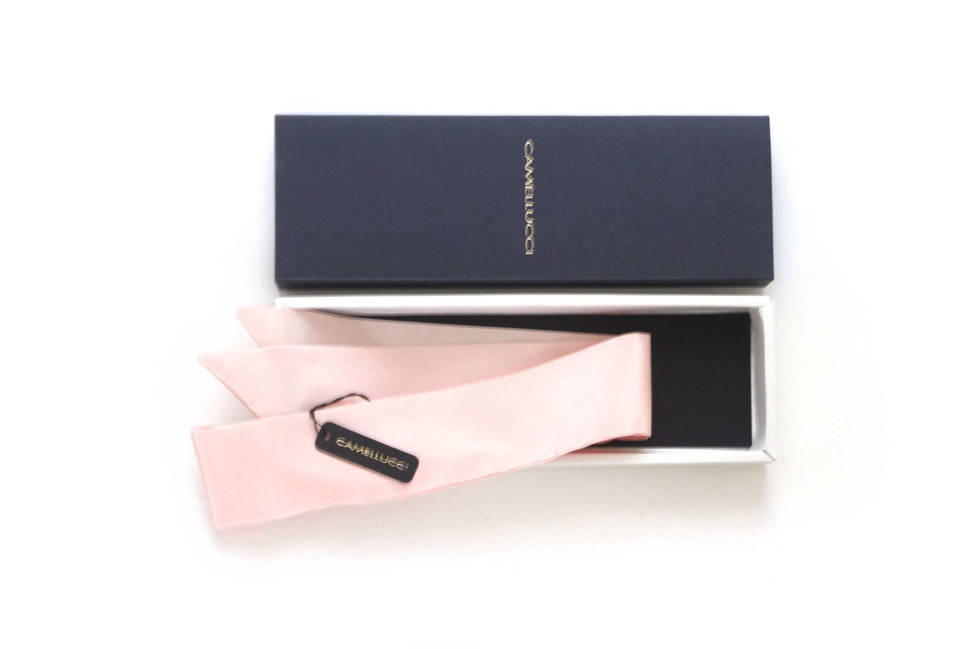 Light Pink Silk Skinny Scarf