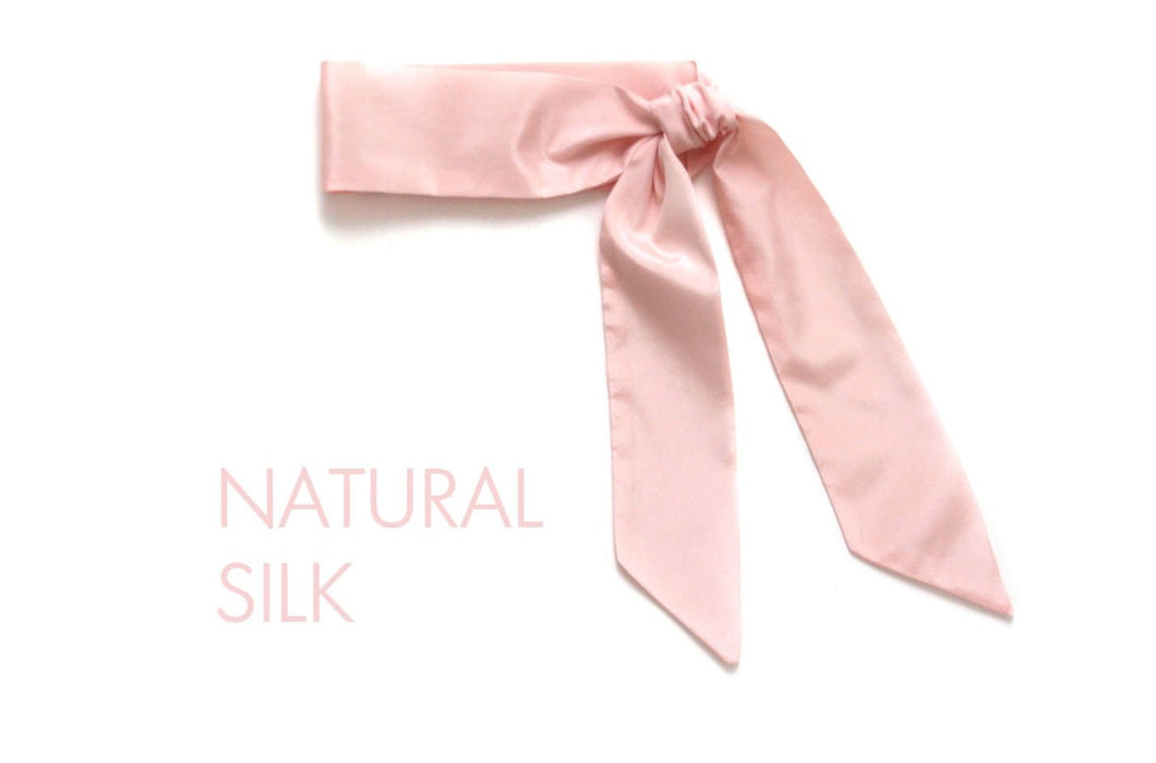 Light Pink Silk Skinny Scarf