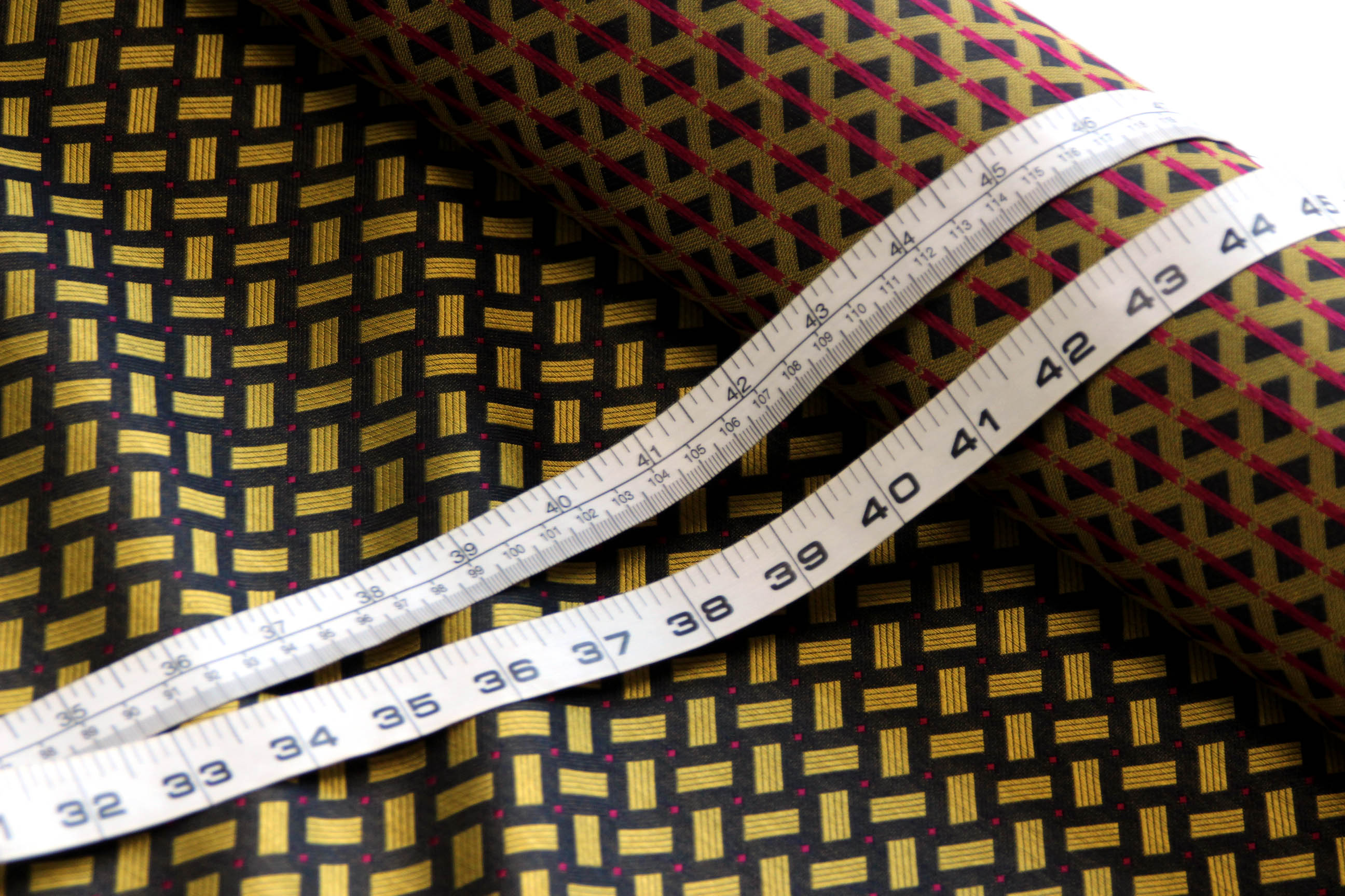 Woven details for Black Gold Ornament Silk Fabric