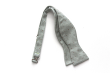 Load image into Gallery viewer, Mint Brown Polka Dot Self-Tie Bow Tie
